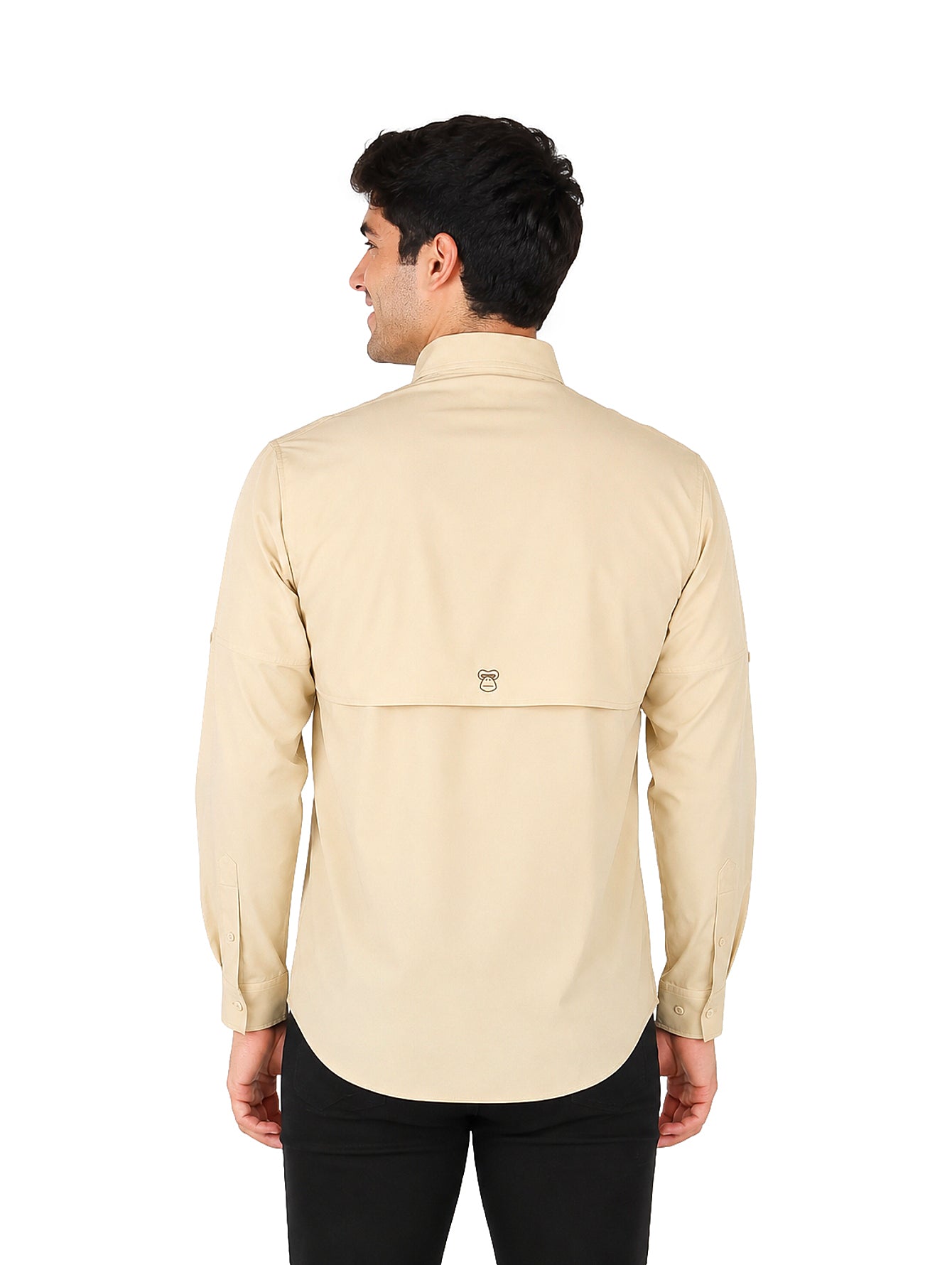 Camisa UNGA Manga Larga Color Fossil para Hombre