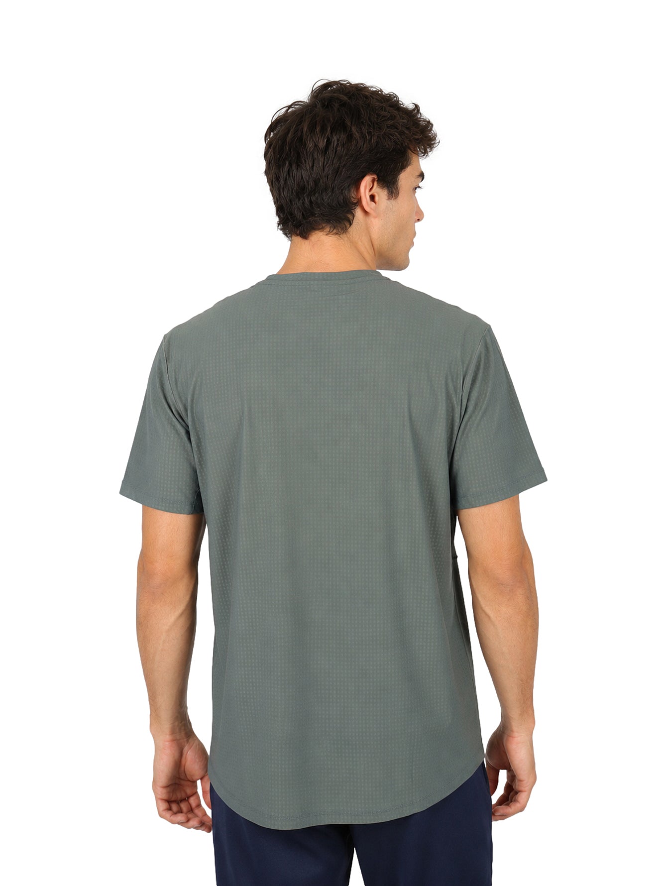 Playera UNGA Dry Fit Gris Cuello Redondo para Hombre