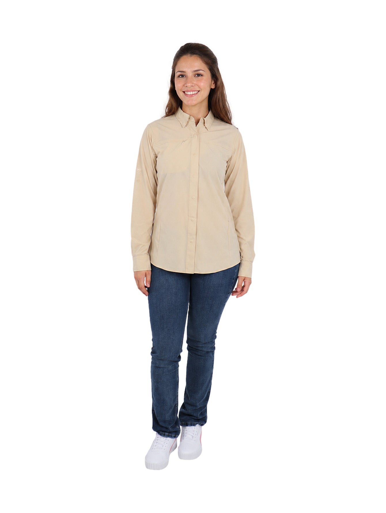Camisa UNGA Outdoor Color Fossil para Mujer