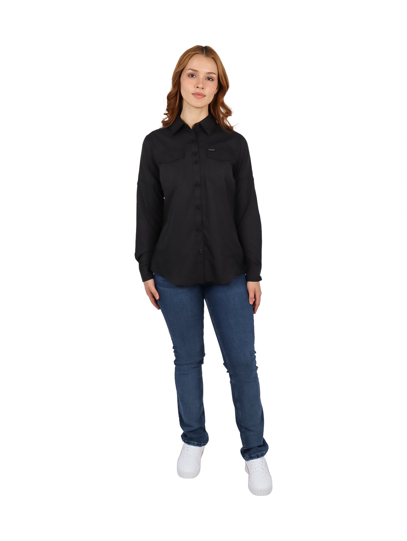 Camisa UNGA Outdoor Manga Larga Negro para Mujer
