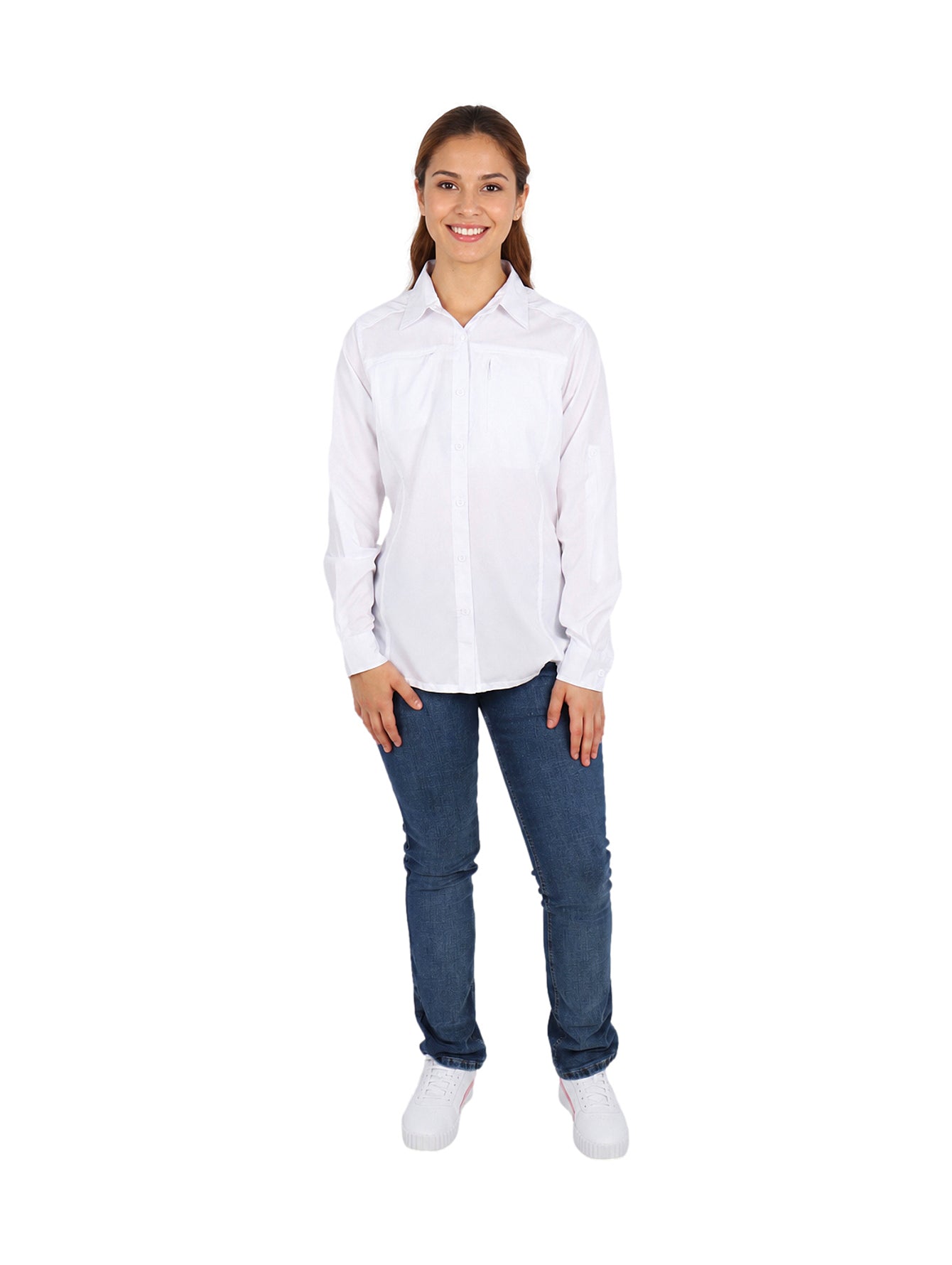 Camisa UNGA Manga Larga Blanco para Mujer