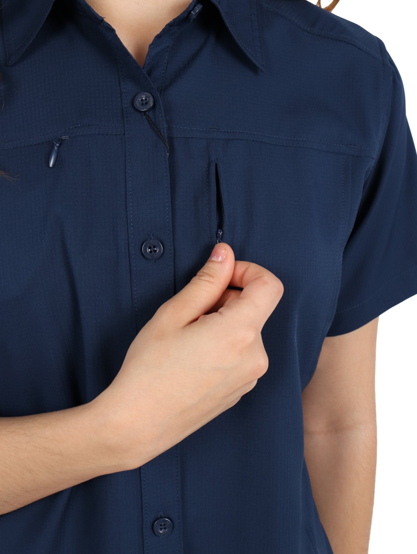 Camisa UNGA Manga Corta Navy para Mujer