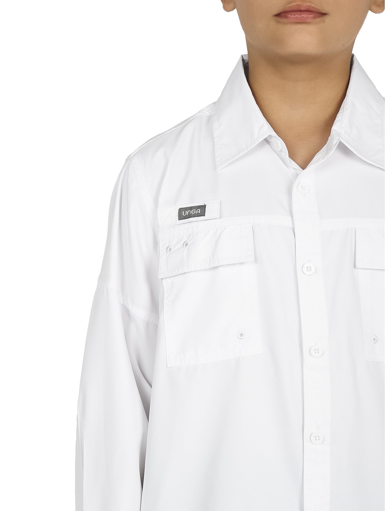 Camisa UNGA Manga Larga Outdoor Blanca para Niño