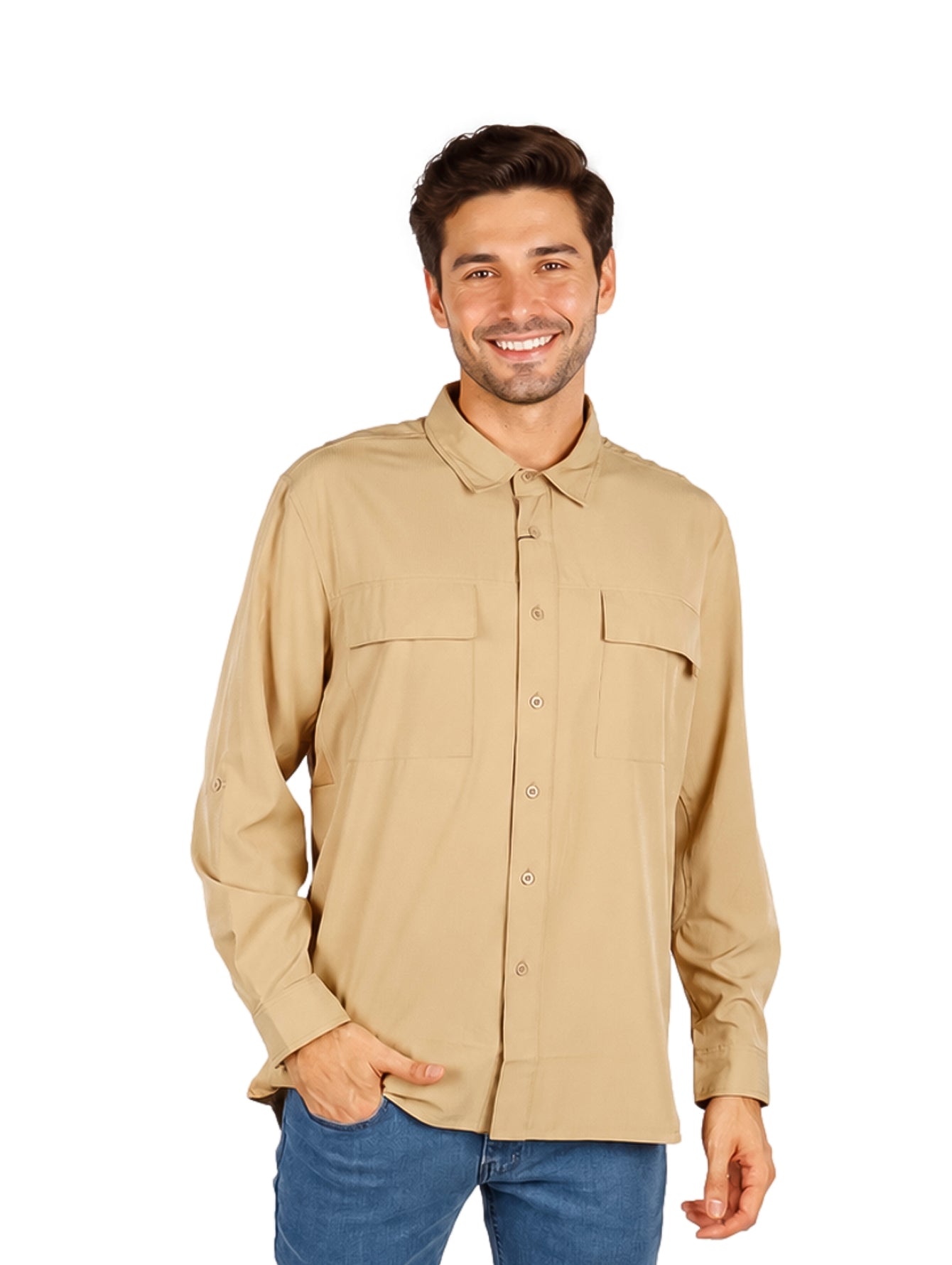 Camisa UNGA Outdoor Beige para Hombre