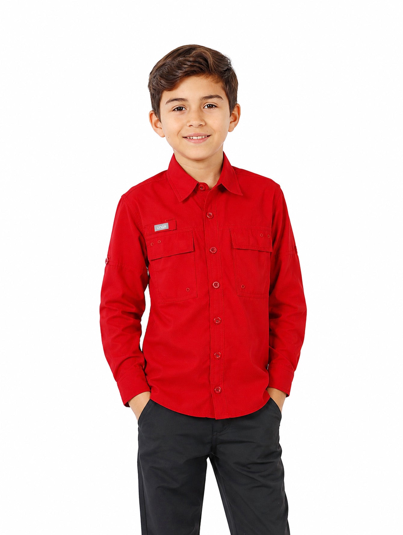 Camisa UNGA Manga Larga Blood Red para Niño
