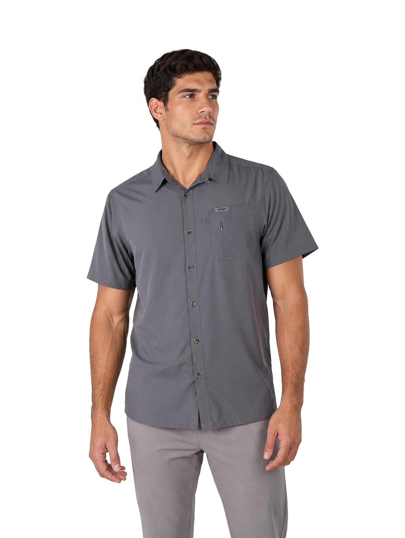 Camisa UNGA Regular Fit Gris para Hombre