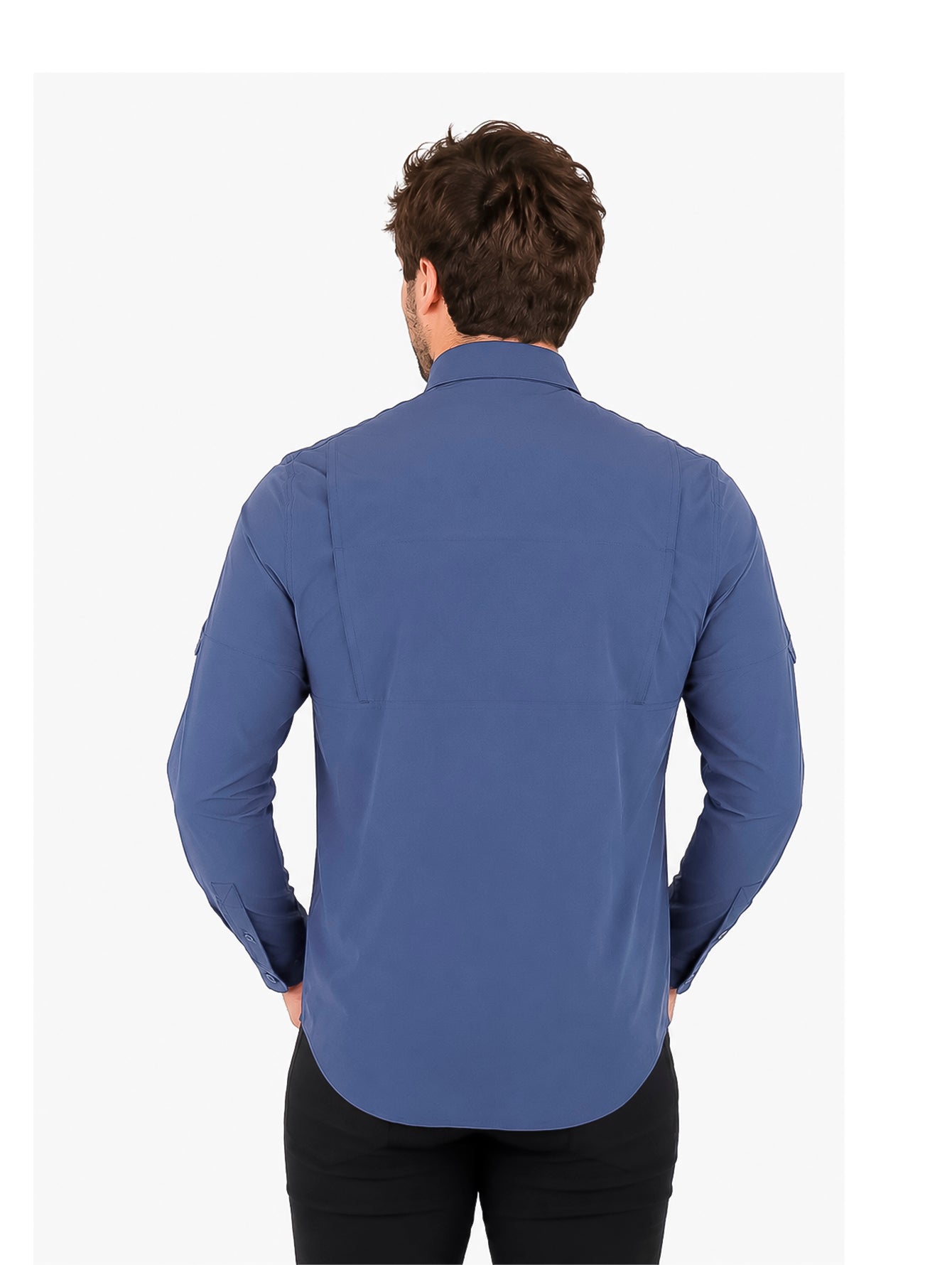 Camisa UNGA Manga Larga Azul Nocturnal para Hombre
