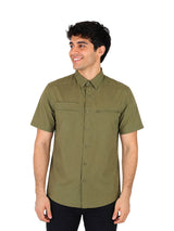 Camisa UNGA Manga Corta Color Verde Militar para Hombre