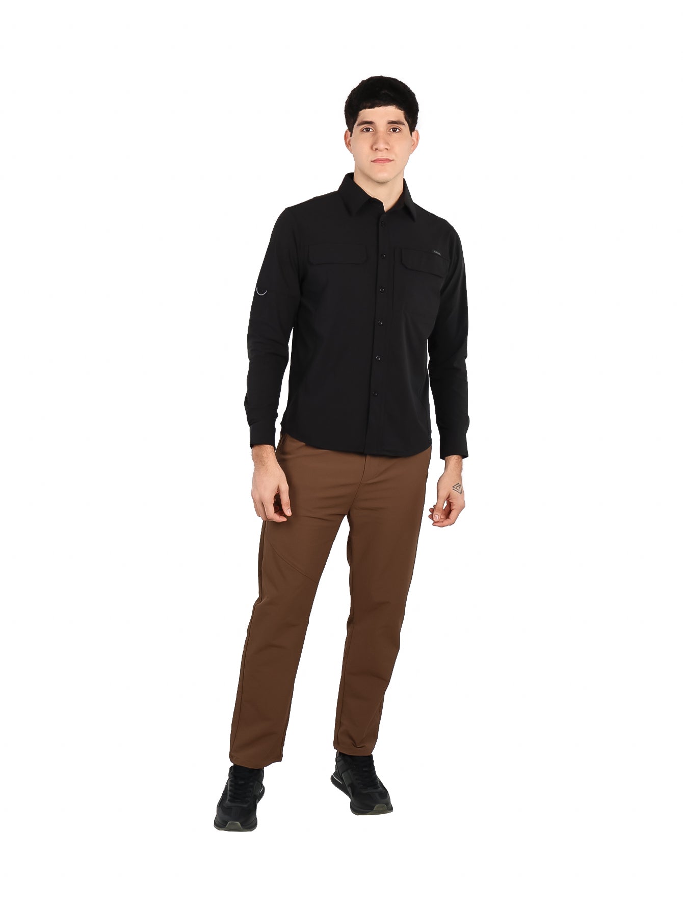 Camisa UNGA Manga Larga Outdoor Color Negro para Hombre