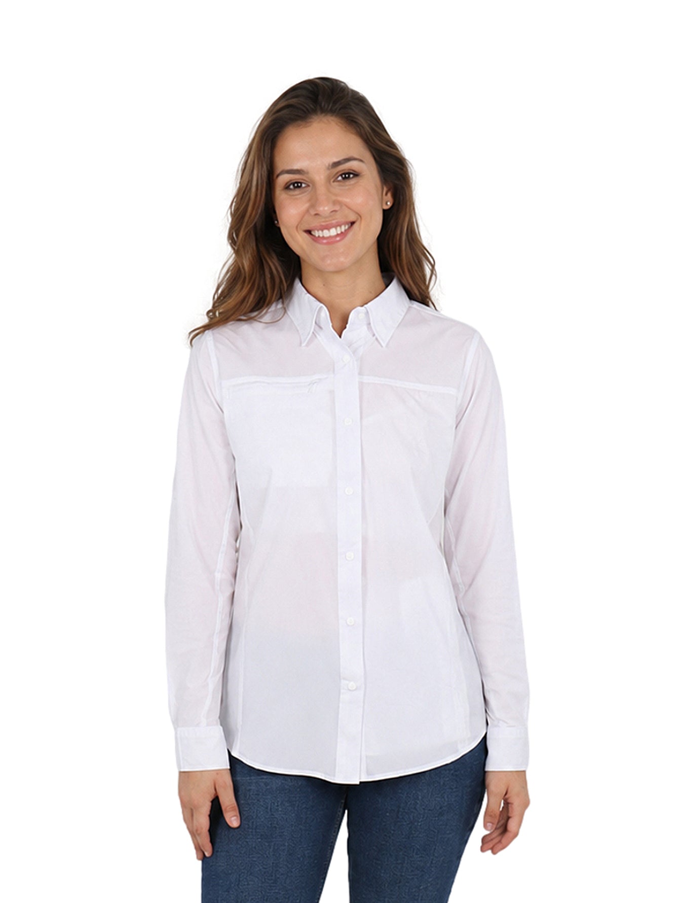 Camisa UNGA Manga Larga Blanca para Mujer