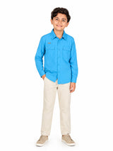 Camisa UNGA Manga Larga Outdoor Color Azul para Niño