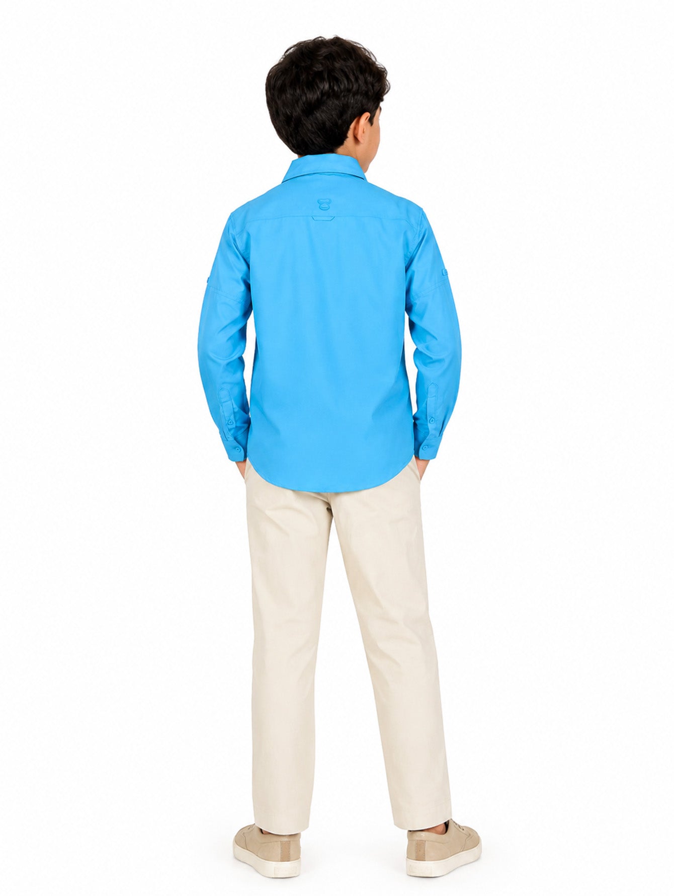 Camisa UNGA Manga Larga Outdoor Color Azul para Niño