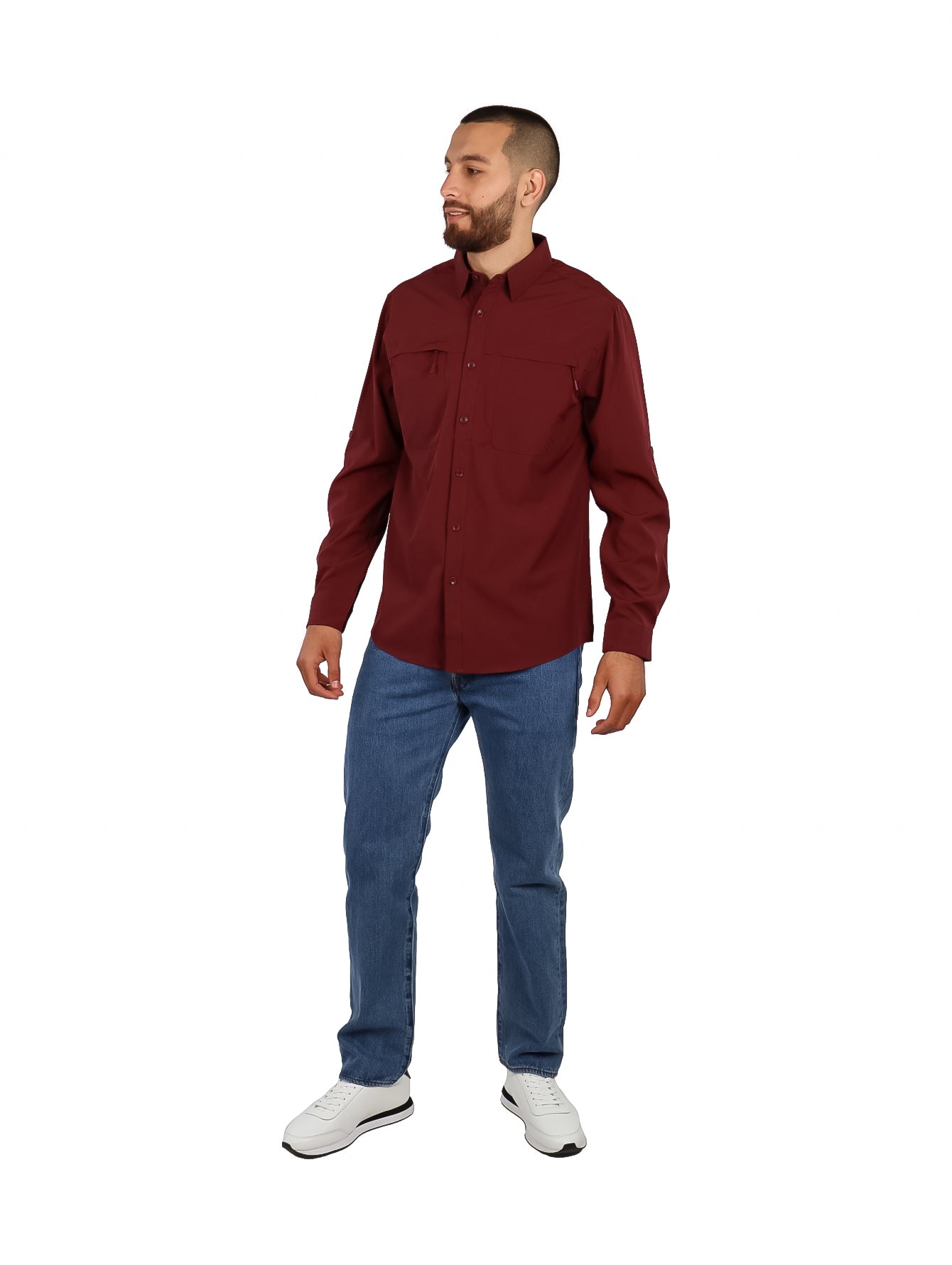 Camisa Outdoor UNGA Manga Larga Color Uva Grape para Hombre