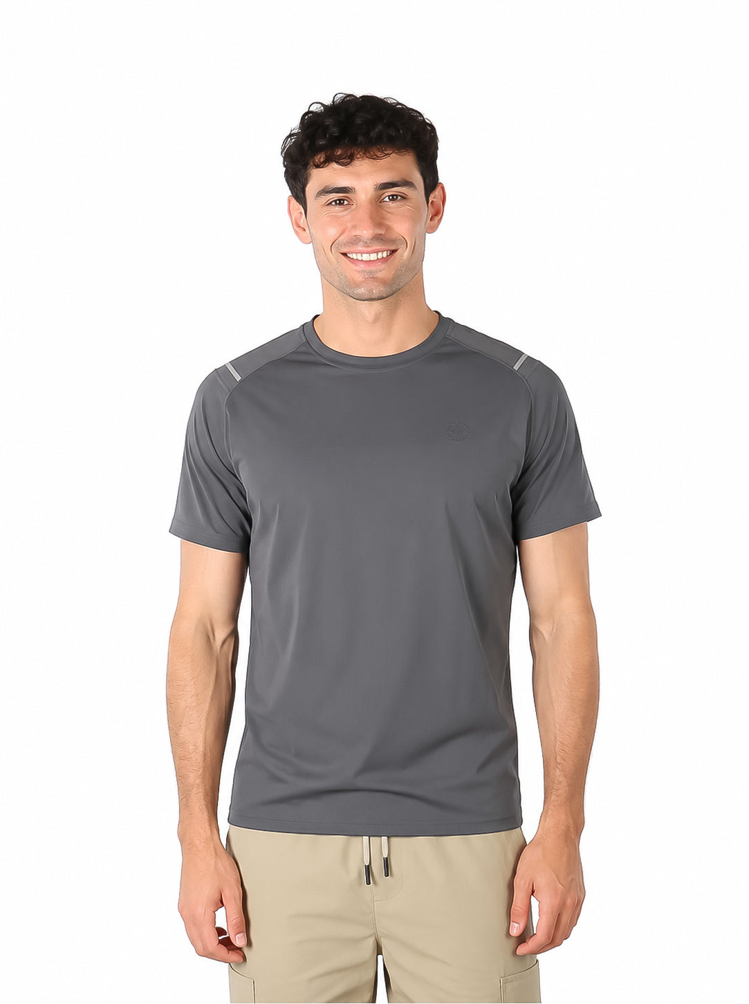 Playera UNGA Manga Corta Gris Oscuro para Hombre