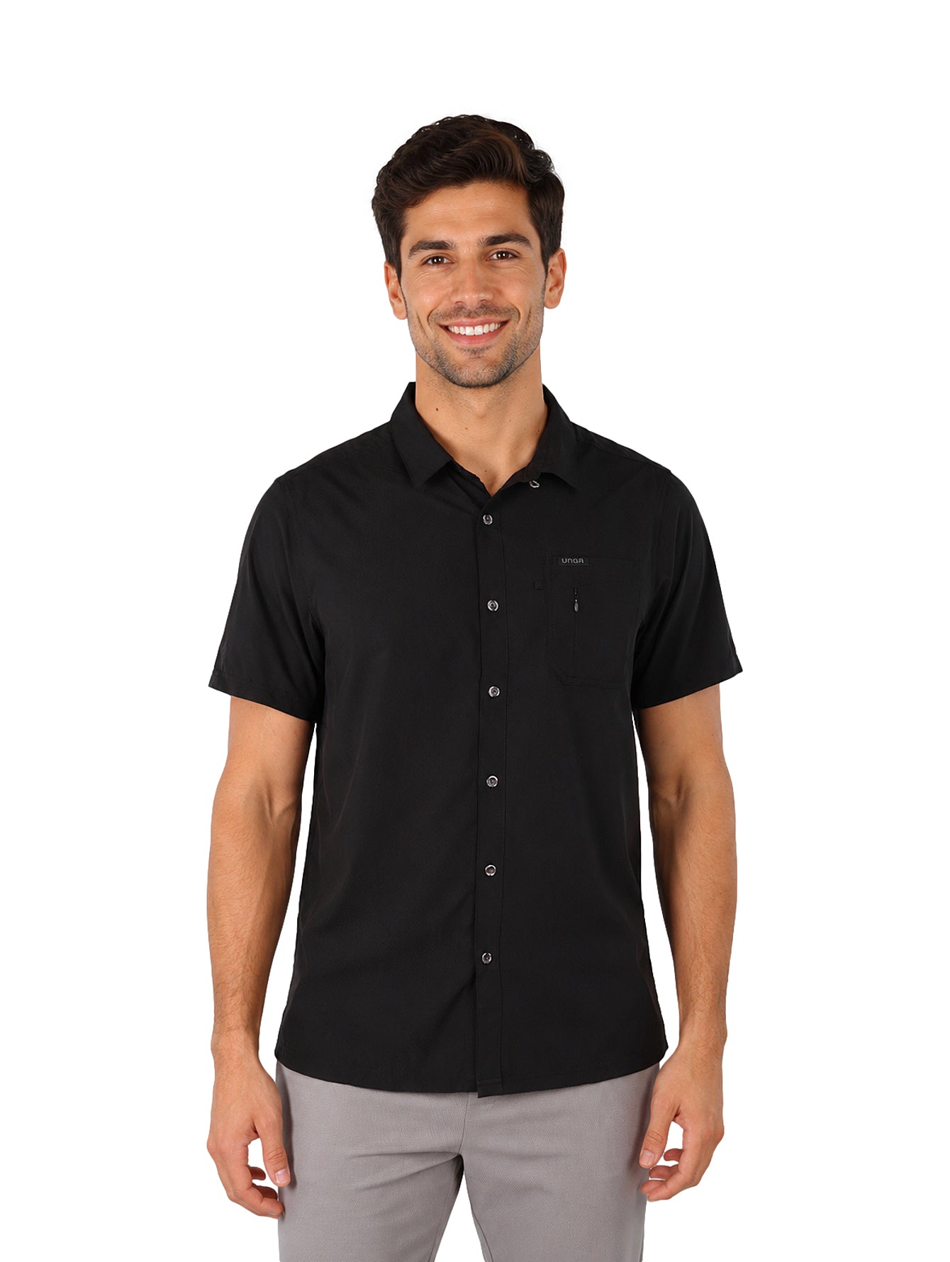 Camisa Outdoor UNGA Regular Fit Negro para Hombre